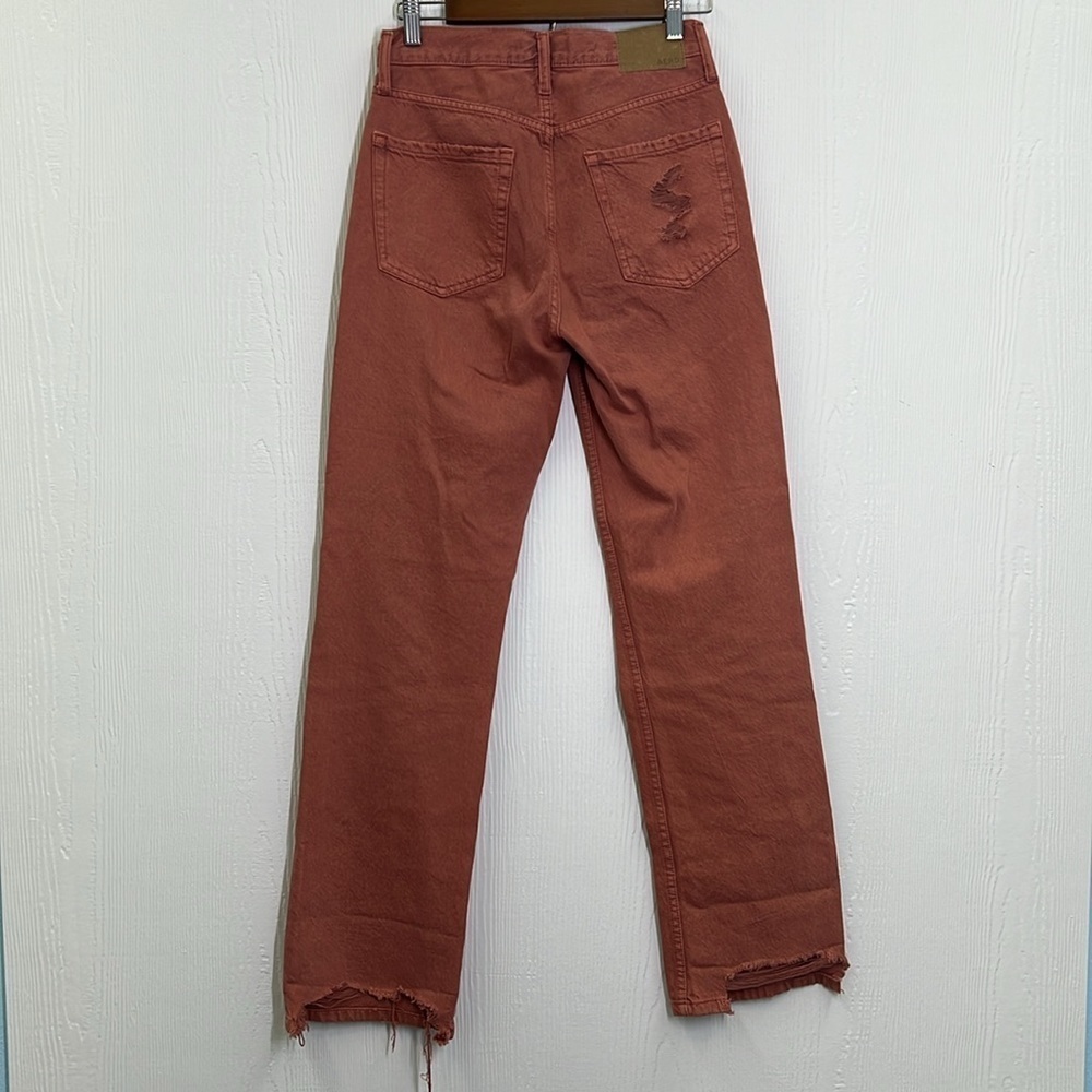 Aeropostale - Distressed Dark Pink 90s Baggy High Waisted Jean Size 2Regular - Picture 10 of 13